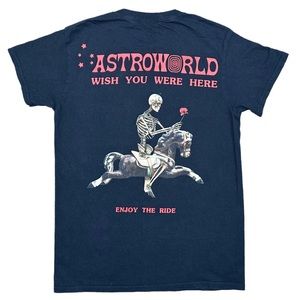 2018 Travis Scott AstroWorld Wish You Were Here Enjoy The Ride Tee - Size Small